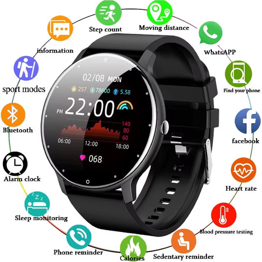 LIGE 2026 Smartwatch für Damen und Herren - Fitnessuhr mit Herzfrequenzmesser, wasserdicht, kompatibel mit Android und iOS, das perfekte Geschenk für aktive Lifestyle!