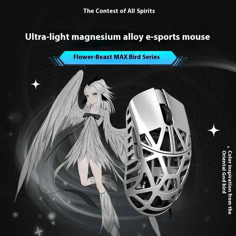 Wlmouse Beast X Max Wireless Mouse PAW3950HS Sensor Magnesium Alloy 8K FPS Gaming Mouse Lightweight Gaming Accessories Customize