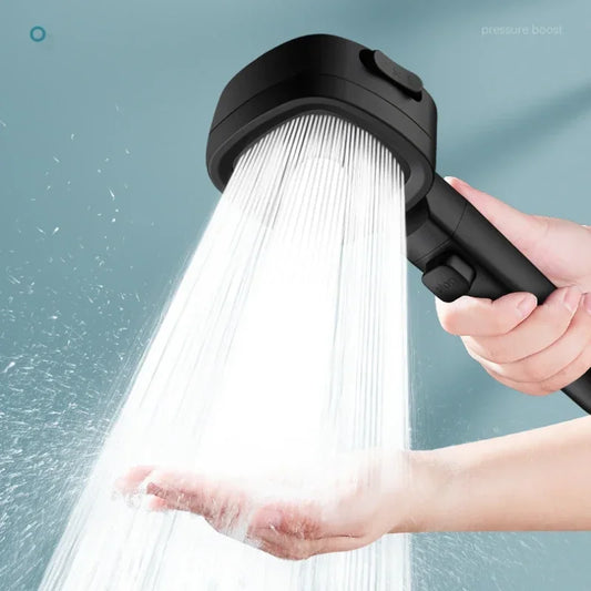 3-in-1 Hochdruck Duschkopf mit Massagefunktion - Verstellbarer Wasserstrahl und Ein-Schlüssel-Stopp für Ihr Traumbad