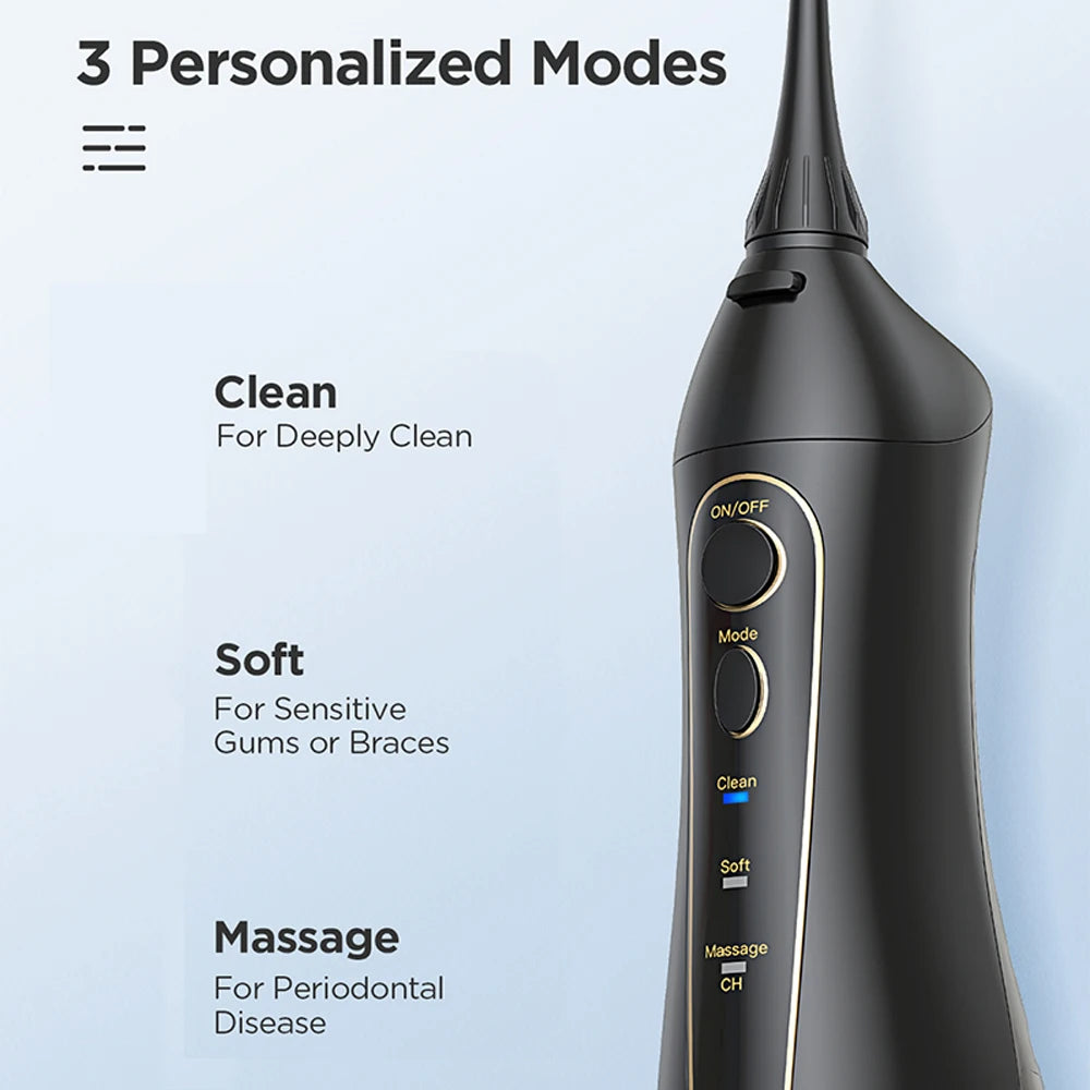 3 Modos De Agua Para 300 De Dientes, Irrigador De Agua, Recargable, Portátil, Para Uso Dental