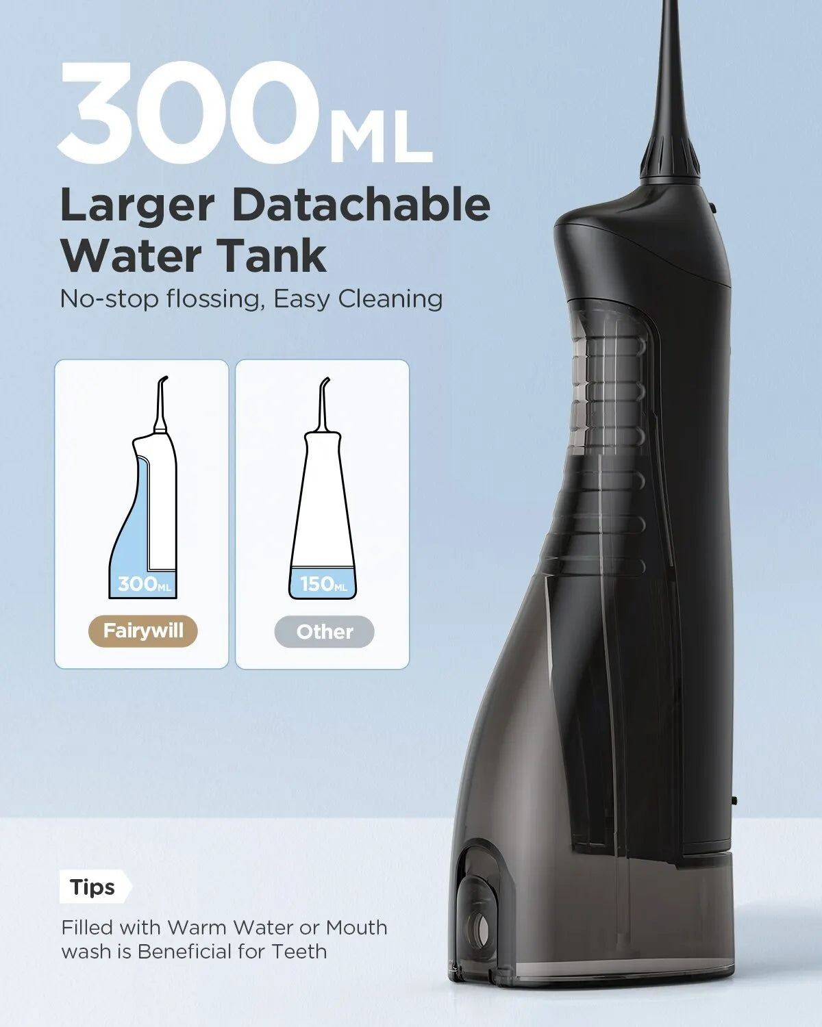 3 Modos De Agua Para 300 De Dientes, Irrigador De Agua, Recargable, Portátil, Para Uso Dental
